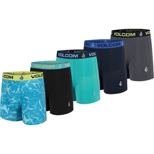 image:imageVolcom Mens Boxer Briefs 5 Pack Poly Spandex Performance Boxer Briefs UnderwearBlueBlackBlueNavyGrey