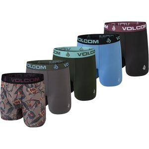 image:imageVolcom Mens Boxer Briefs 5 Pack Poly Spandex Performance Boxer Briefs UnderwearBrownGreyHunter GreenBaby BlueBlack