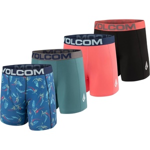 image:imageVolcom Mens Boxer Briefs Poly Spandex Performance Boxer Briefs Underwear with Comfort Flex Side Panel Sleek Modern LookBlueCyanCoralBlack