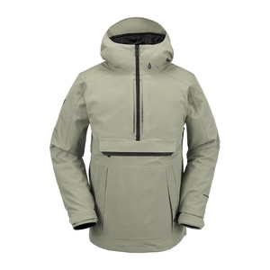 image:imageVolcom Mens Brighton Pullover Anarok Hooded Snowboard JacketLight Military