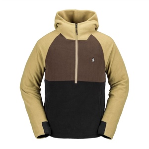 image:imageVolcom Mens Polar Fleece Hooded 12 Zip Snowboard Ski BaselayerDark Khaki S4