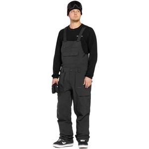 image:imageVolcom Mens Roan Bib Overall Snowboard Pant  15k Waterproof 2layer Repreve FibersBlack Black