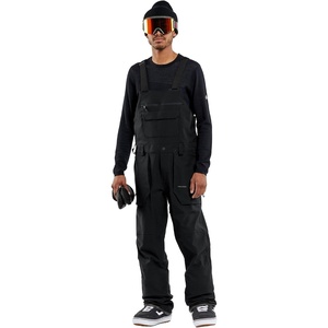 image:imageVolcom Mens Roan Bib Overall Snowboard Pant  15k Waterproof 2layer Repreve FibersBlack Grey