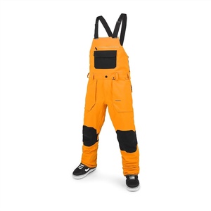 image:imageVolcom Mens Roan Bib Overall Snowboard Pant  15k Waterproof 2layer Repreve FibersGold