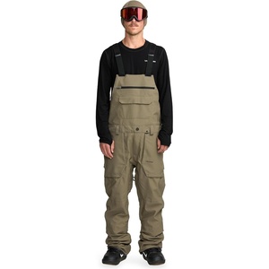 image:imageVolcom Mens Roan Bib Overall Snowboard Pant  15k Waterproof 2layer Repreve FibersMilitary