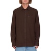 image:imageVolcom Mens Caden Solid Long Sleeve Button Down ShirtDark Brown