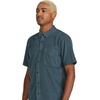 image:imageVolcom Mens Date Knight Short Sleeve Classic Fit Button Down ShirtDark Slate