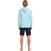 image:imageVolcom Mens Long Sleeve Hooded Rashguard UPF 50 Sun Protection QuickDryResin Blue
