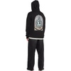 image:imageVolcom Mens Pullover Logo Fleece Hooded Sweatshirt  Soft Brushed Interior Classic Fit Kangaroo Pocket Ribbed Cuffs amp HemBlack Black