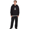 image:imageVolcom Mens Pullover Logo Fleece Hooded Sweatshirt  Soft Brushed Interior Classic Fit Kangaroo Pocket Ribbed Cuffs amp HemBlack Black
