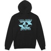 image:imageVolcom Mens Pullover Logo Fleece Hooded Sweatshirt  Soft Brushed Interior Classic Fit Kangaroo Pocket Ribbed Cuffs amp HemBlack Explorer