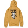 image:imageVolcom Mens Pullover Logo Fleece Hooded Sweatshirt  Soft Brushed Interior Classic Fit Kangaroo Pocket Ribbed Cuffs amp HemHoney Gold