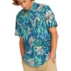 image:imageVolcom Mens Regular Marble Floral Short Sleeve Button Down Hawaiian ShirtAged Indigo