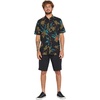 image:imageVolcom Mens Regular Marble Floral Short Sleeve Button Down Hawaiian ShirtBlack Combo