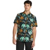 image:imageVolcom Mens Regular Marble Floral Short Sleeve Button Down Hawaiian ShirtBlack Green