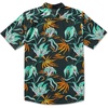 image:imageVolcom Mens Regular Marble Floral Short Sleeve Button Down Hawaiian ShirtBlack Green