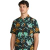image:imageVolcom Mens Regular Marble Floral Short Sleeve Button Down Hawaiian ShirtBlack Green