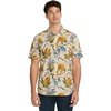 image:imageVolcom Mens Regular Marble Floral Short Sleeve Button Down Hawaiian ShirtDirty White