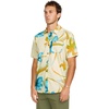 image:imageVolcom Mens Regular Marble Floral Short Sleeve Button Down Hawaiian ShirtLight Beige
