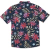 image:imageVolcom Mens Regular Marble Floral Short Sleeve Button Down Hawaiian ShirtNavy