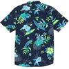 image:imageVolcom Mens Regular Marble Floral Short Sleeve Button Down Hawaiian ShirtNavy Sunriser