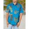 image:imageVolcom Mens Regular Marble Floral Short Sleeve Button Down Hawaiian ShirtOcean Teal