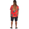 image:imageVolcom Mens Regular Marble Floral Short Sleeve Button Down Hawaiian ShirtRed Orange