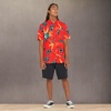 image:imageVolcom Mens Regular Marble Floral Short Sleeve Button Down Hawaiian ShirtRed Orange