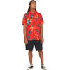 image:imageVolcom Mens Regular Marble Floral Short Sleeve Button Down Hawaiian ShirtRed Orange