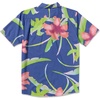 image:imageVolcom Mens Regular Marble Floral Short Sleeve Button Down Hawaiian ShirtUltramarine