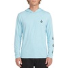 image:imageVolcom Mens Long Sleeve Hooded Rashguard UPF 50 Sun Protection QuickDryResin Blue