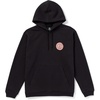 image:imageVolcom Mens Pullover Logo Fleece Hooded Sweatshirt  Soft Brushed Interior Classic Fit Kangaroo Pocket Ribbed Cuffs amp HemBlack Stone