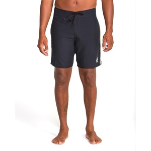 image:imageVolcom Mens 18 Boardshorts  Stretch Swim Trunks with Drawstring Waist and Back Flap PocketLawton Black