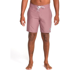 image:imageVolcom Mens 18 Boardshorts  Stretch Swim Trunks with Drawstring Waist and Back Flap PocketLawton Bordeaux Brown
