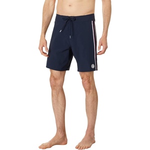 image:imageVolcom Mens 18 Boardshorts  Stretch Swim Trunks with Drawstring Waist and Back Flap PocketNavy Blue