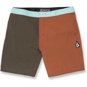 image:imageVolcom Mens 18 Boardshorts  Stretch Swim Trunks with Drawstring Waist and Back Flap PocketRinsed Black