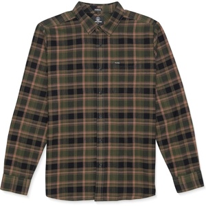 image:imageVolcom Mens Caden Plaid Long SleeveSquadron Green