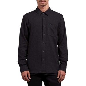 image:imageVolcom Mens Caden Solid Long Sleeve Button Down ShirtBlack 1