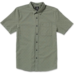 image:imageVolcom Mens Date Knight Short Sleeve Classic Fit Button Down ShirtLight Olive
