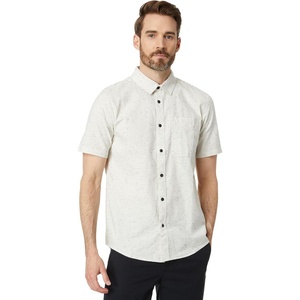 image:imageVolcom Mens Date Knight Short Sleeve Classic Fit Button Down ShirtOffwhite