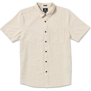 image:imageVolcom Mens Date Knight Short Sleeve Classic Fit Button Down ShirtPale Khaki