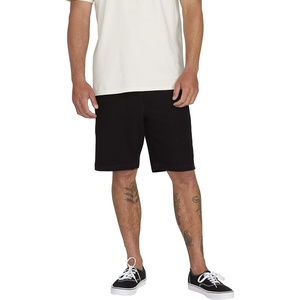 image:imageVolcom Mens Elastic Waist SweatShorts with Drawstring  Fleece Lounge Shorts Soft Cotton Blend Relaxed FitBlack Chill