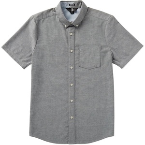 image:imageVolcom Mens Everett Oxford Short Sleeve Button Down Woven ShirtBlack  New