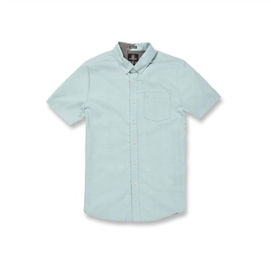 image:imageVolcom Mens Everett Oxford Short Sleeve Button Down Woven ShirtCoastal Blue