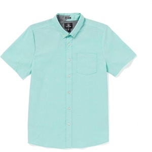 image:imageVolcom Mens Everett Oxford Short Sleeve Button Down Woven ShirtDusty Aqua