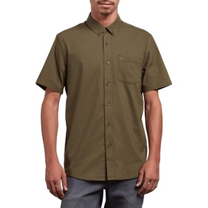 image:imageVolcom Mens Everett Oxford Short Sleeve Button Down Woven ShirtMilitary