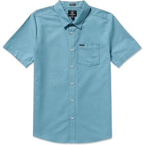 image:imageVolcom Mens Everett Oxford Short Sleeve Button Down Woven ShirtUsed Blue