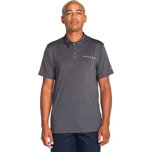 image:imageVolcom Mens Hazard Performance Short Sleeve Lightweight Golf PoloAsphalt Black