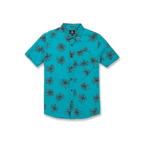 image:imageVolcom Mens Lazy Dazy Short Sleeve Classic Fit Button Down ShirtElectric Blue