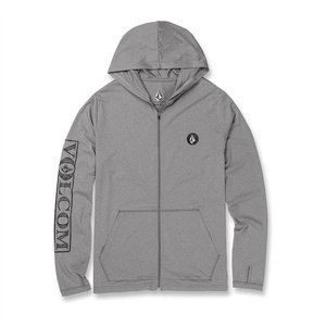 image:imageVolcom Mens Long Sleeve Hooded Rashguard UPF 50 Sun Protection QuickDryGray